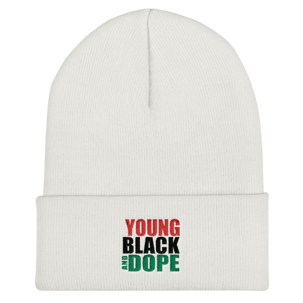 Young Black and Dope Cuffed Beanie