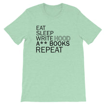 Load image into Gallery viewer, Eat Sleep Write Hood A** Books Unisex T-Shirt